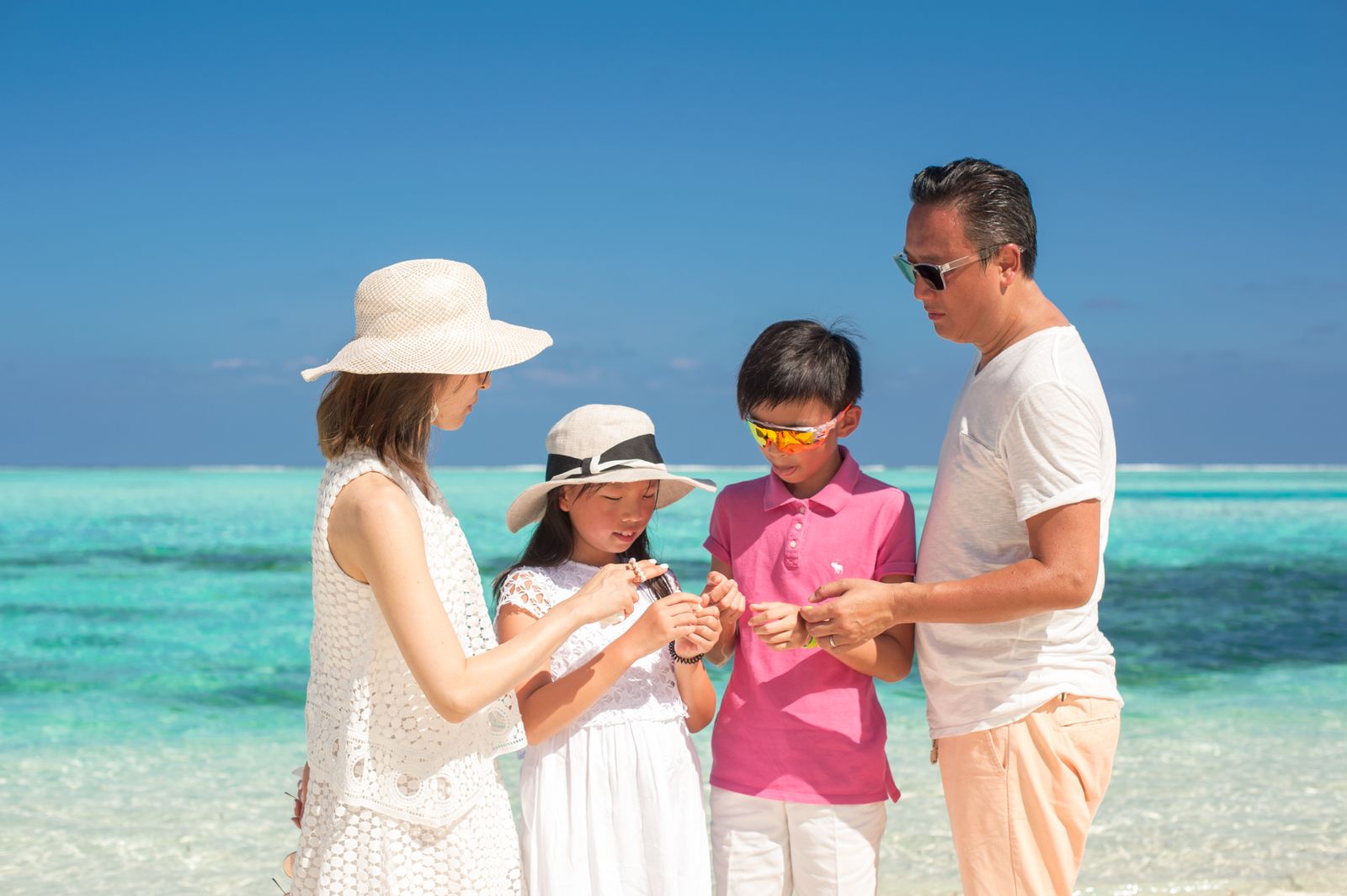 Família aproveitando as férias